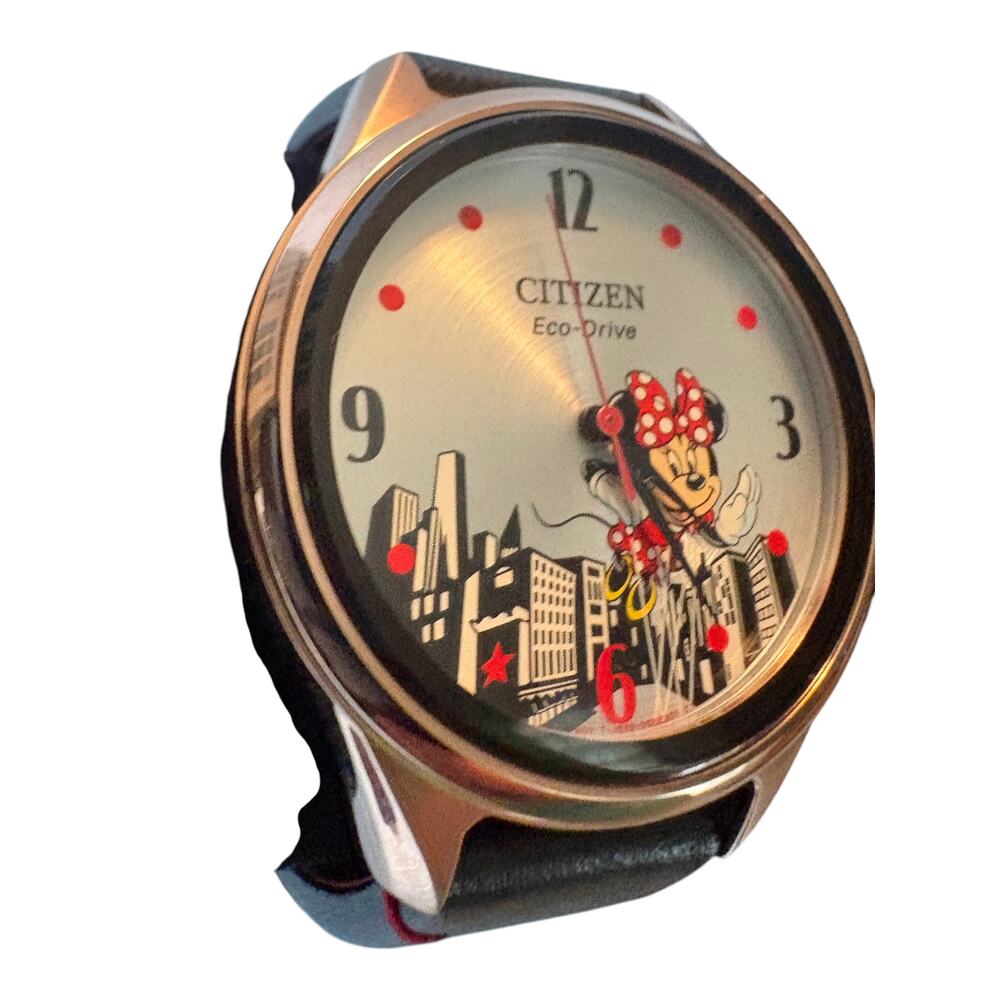 Citizen Eco-Drive Minnie Mouse Disney Character Dial Watch - NWT - Picture 2 of 10